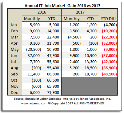 Annual IT Job Market growth