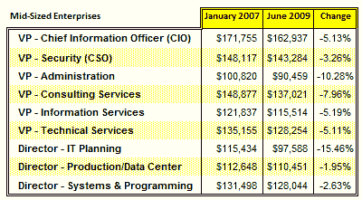 Executive IT pay levels